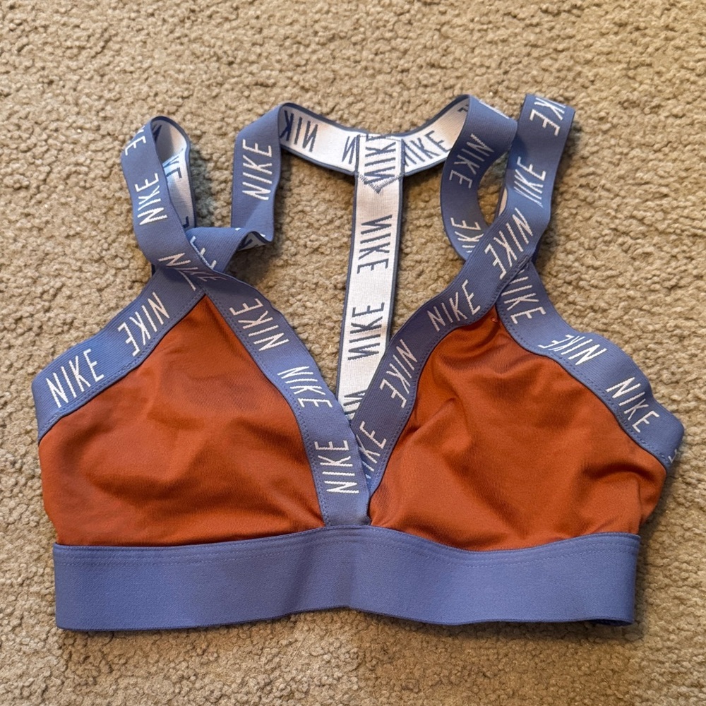 Nike Women’s Sports Bra - Orange and Blue
